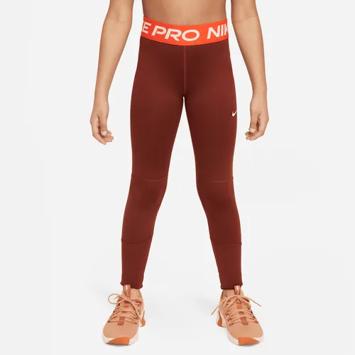 Nike Pro Dri-FIT Older Kids' (Girls') Leggings - Red - Polyester