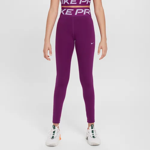 Nike Pro Girls' Dri-FIT Leggings - Purple - Polyester