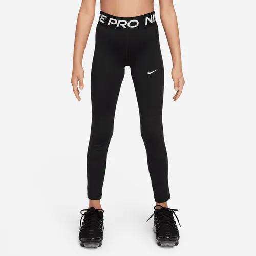 Nike Pro Leak Protection: Period Girls' Dri-FIT Leggings - Black - Polyester