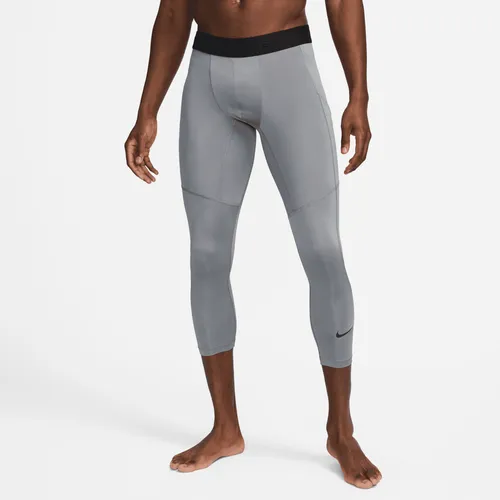 Nike Pro Men's Dri-FIT 3/4-Length Fitness Tights - Grey - Polyester