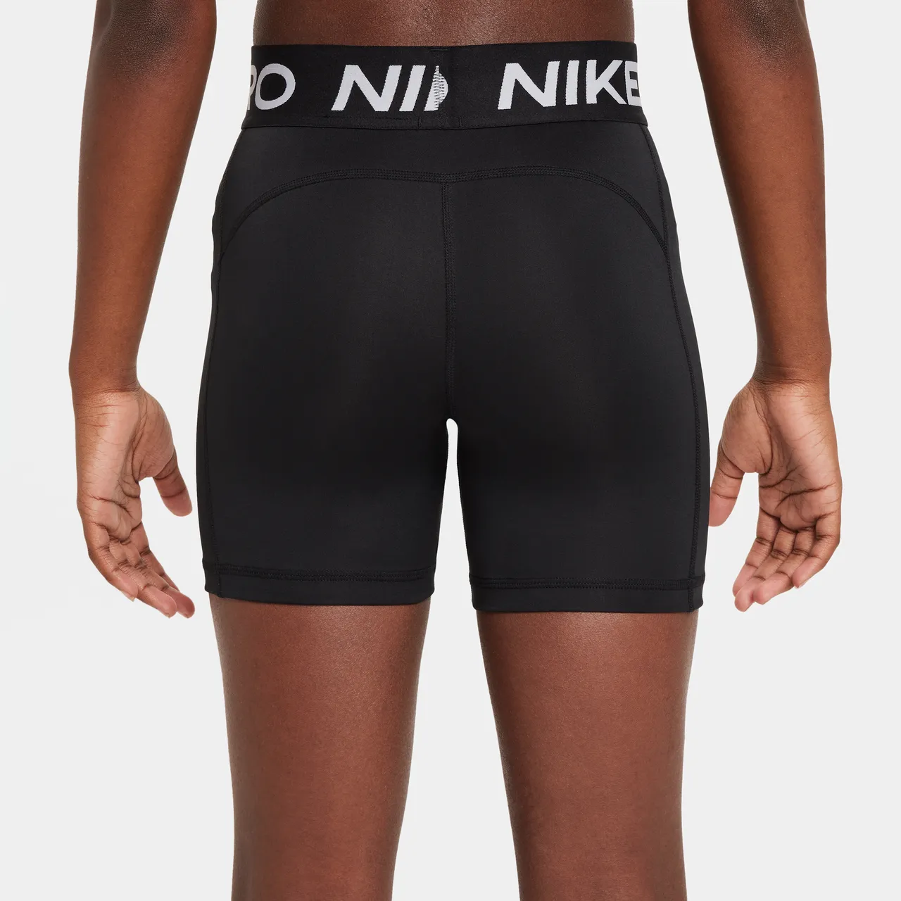 Nike Pro Older Kids' (Girls') Shorts - Black - Polyester