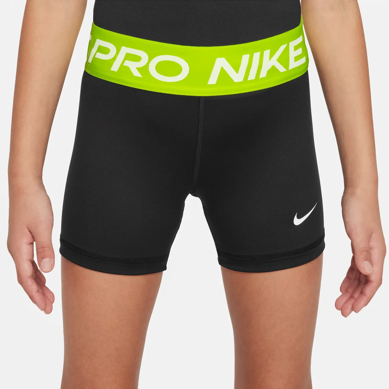 Nike Pro Older Kids' (Girls') Shorts - Black - Polyester