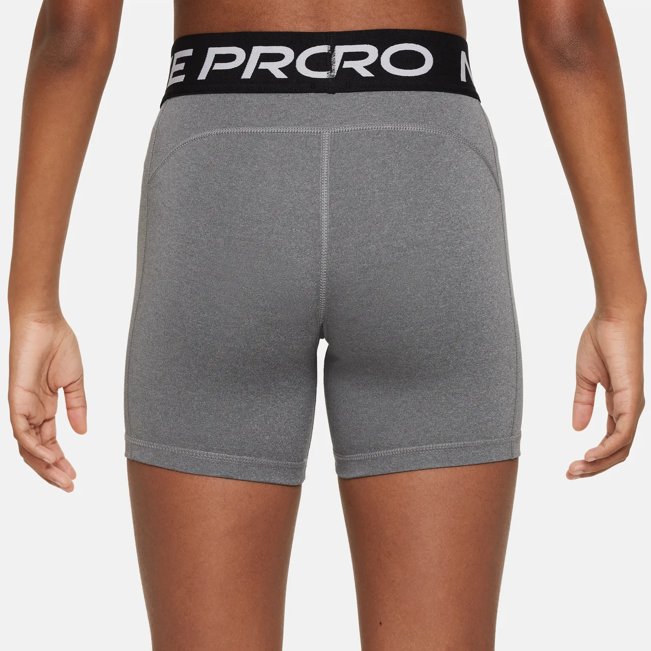 Nike Pro Older Kids' (Girls') Shorts - Grey - Polyester