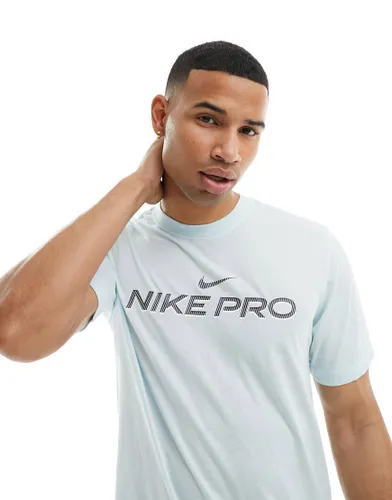 Nike Pro Training baselayer t-shirt in light blue