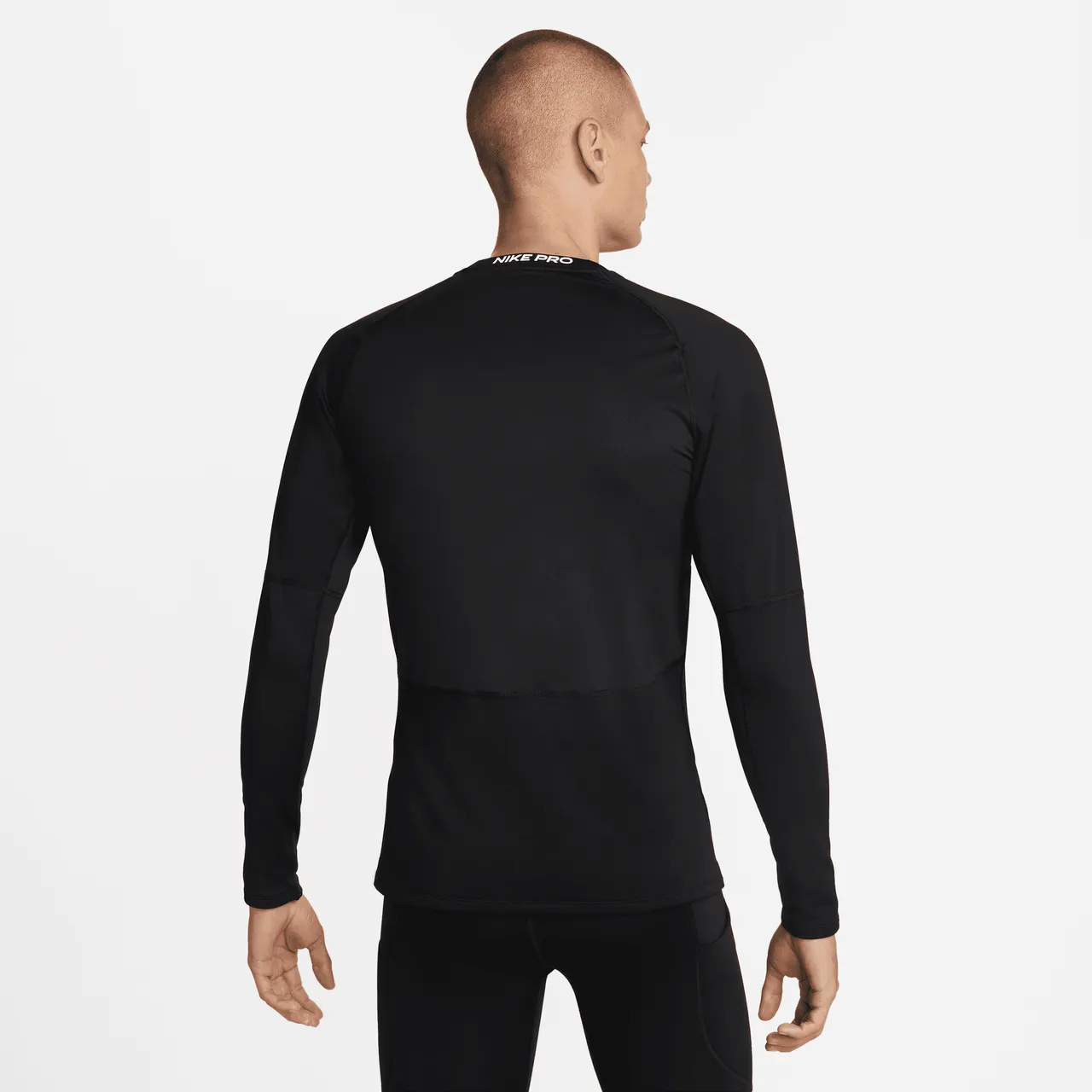 Nike Pro Warm Men's Long-Sleeve Top - Black - Polyester