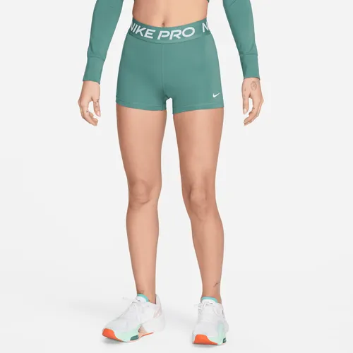 Nike Pro Women's 8cm (approx.) Shorts - Green - Polyester