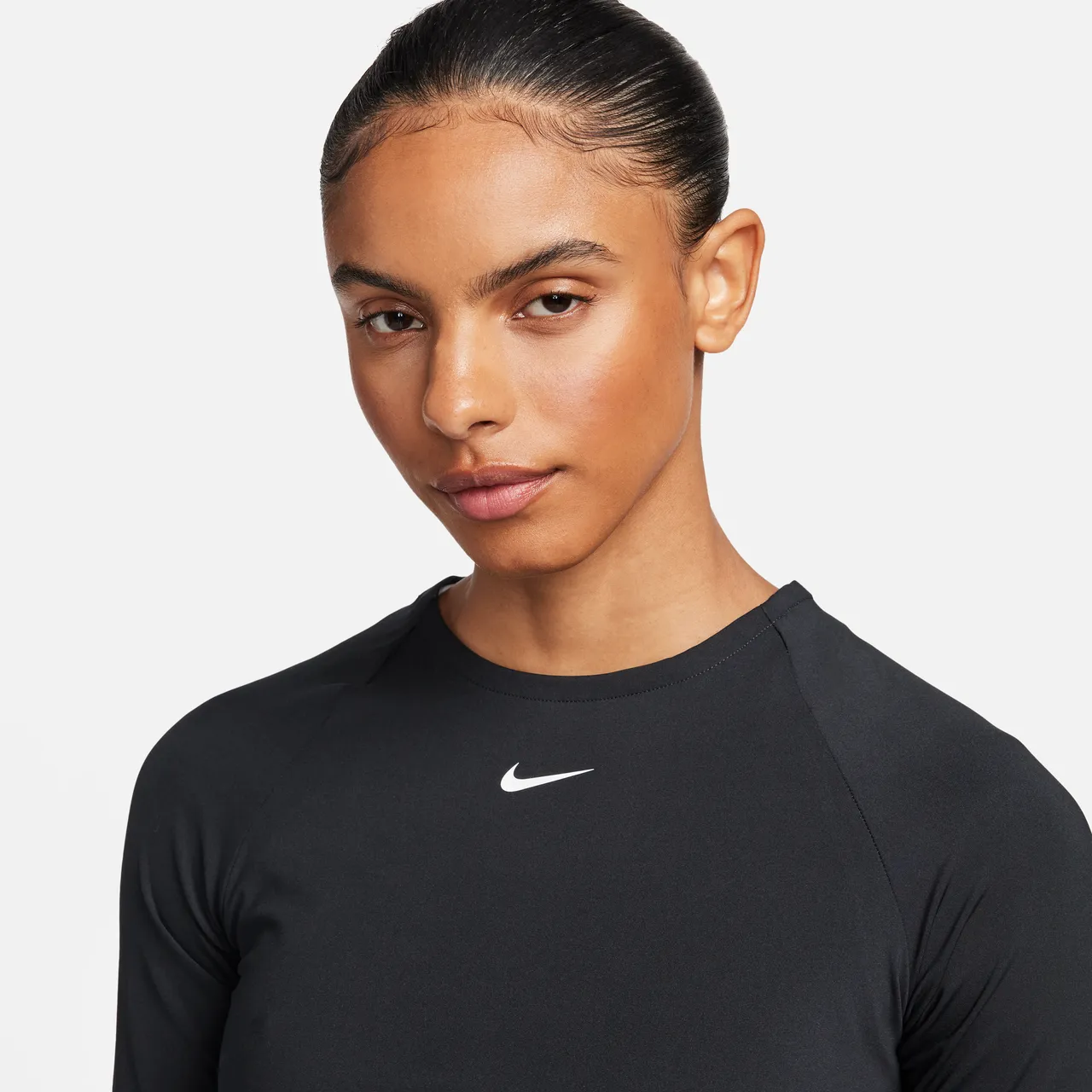 Nike Pro Women's Dri-FIT Cropped Long-Sleeve Top - Black - Polyester