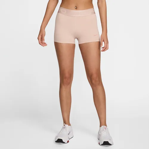 Nike Pro Women's Mid-Rise 8cm (approx.) Shorts - Brown - Polyester
