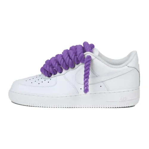 Nike , Purple Custom Rope Laces for Air Force 1 ,White male, Sizes: 12 UK, 10 1/2 UK, 10 UK, 8 1/2 UK, 5 UK, 2 UK, 3 1/2 UK, 9 UK, 11 UK, 6 1/2 UK, 4
