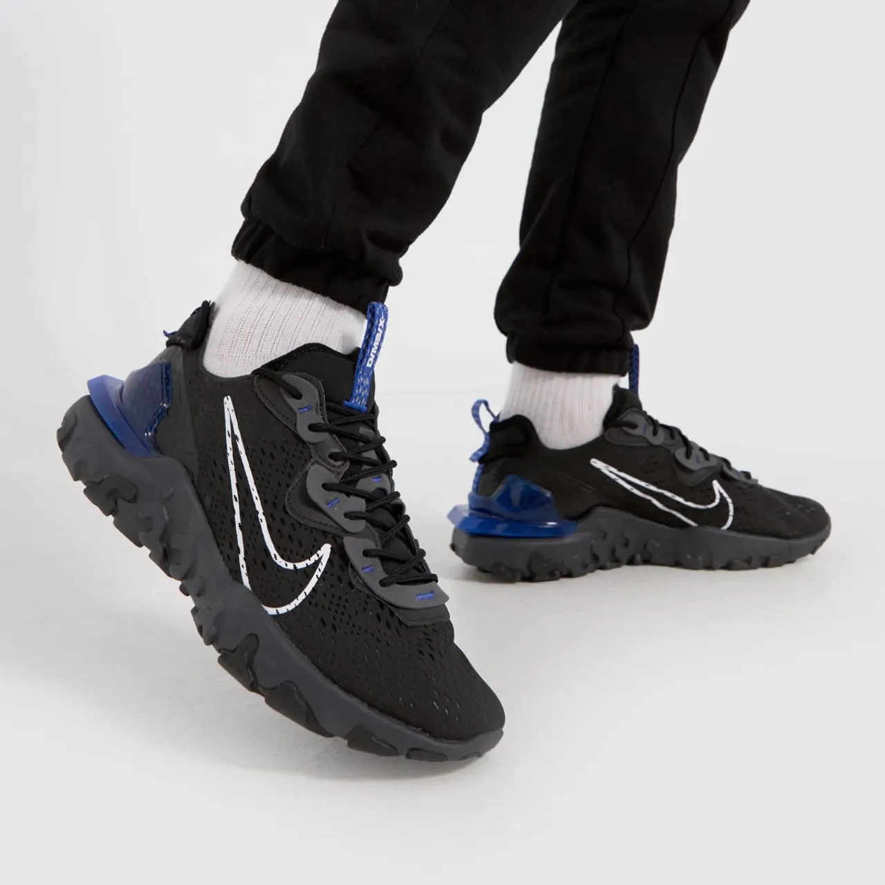Nike React Vision Trainers In Black & Grey
