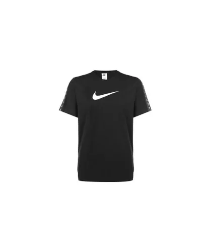Nike Repeat Crew Neck Mens T-Shirt In Black Cotton