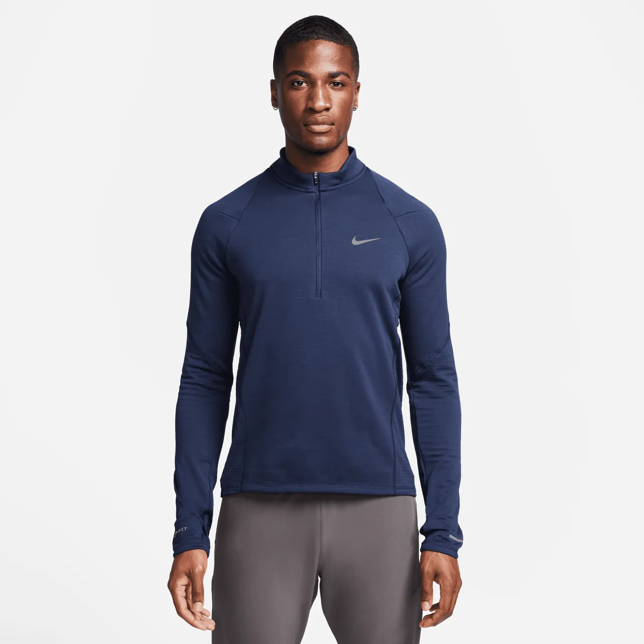 Nike Repel Men's Therma-FIT 1/2-Zip Running Top - Blue - Polyester