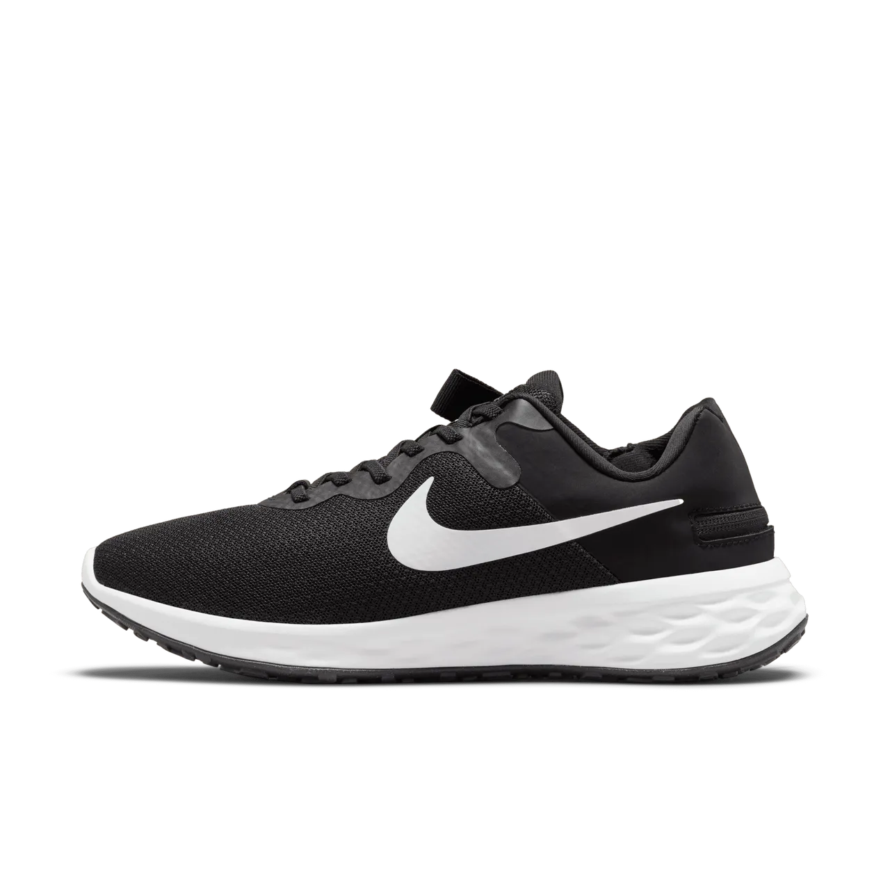 Nike Revolution 6 FlyEase Men's Easy On/Off Road Running Shoes - Black - Polyester