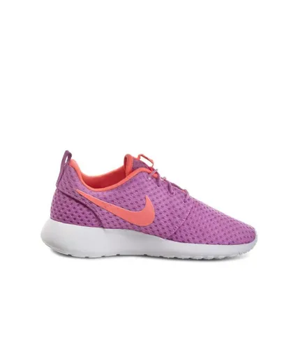 Nike Roshe One BR Lace Up Purple Synthetic Womens Trainers 724850 581