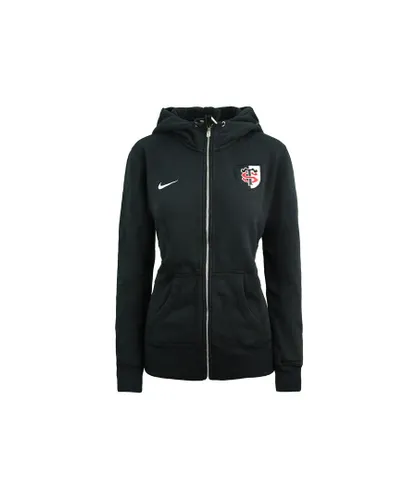 Nike Rugby Stade Toulousain Zip Up Hoodie Womens Black Jumper 454221 010 Cotton