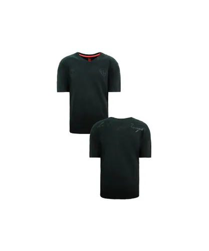 Nike Rugby State Toulousain V-Neck Short Sleeve Mens Black T-Shirt 444322 010 Cotton
