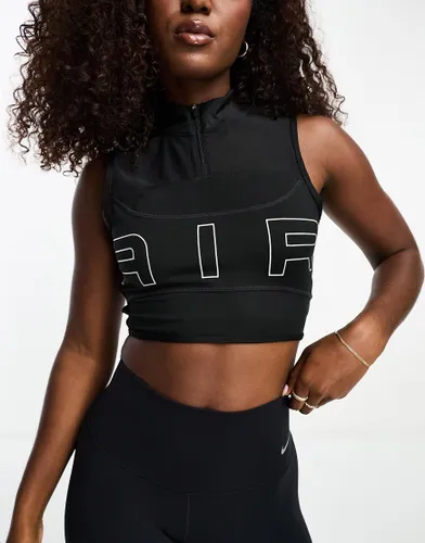 Nike Running Air Dri-Fit crop tank in black