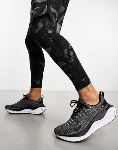 Nike Running React Infinity Run 4 Flyknit trainers in black and white