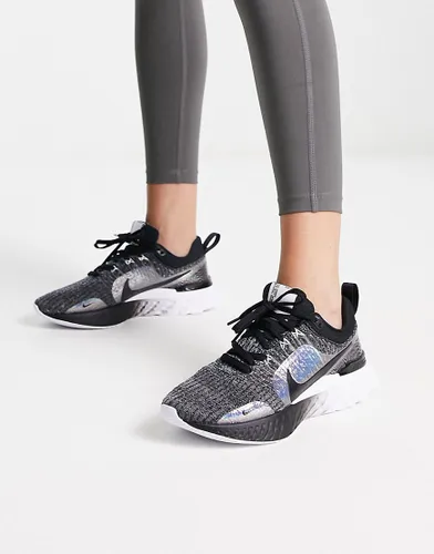 Nike Running React Infinity Run Fly Knit trainers in black-White