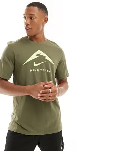 Nike Running Trail Dri-FIT logo t-shirt in olive-Green