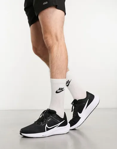 Nike Running Zoom Pegasus 40 trainers in black and white
