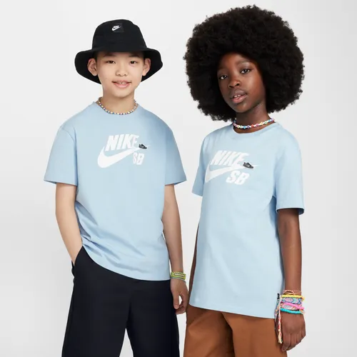 Nike SB Older Kids' T-Shirt - Blue - Cotton