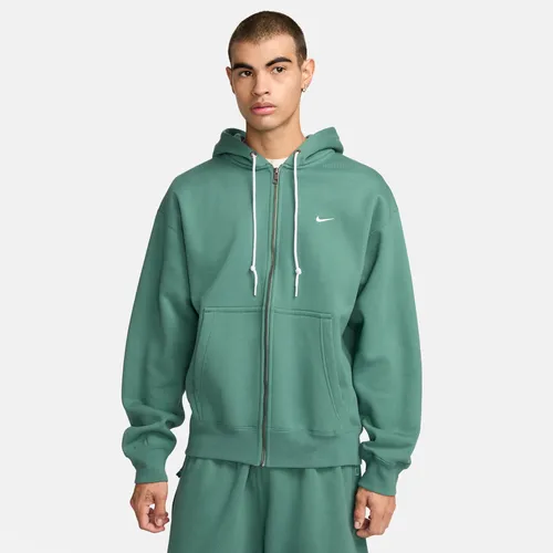 Nike Solo Swoosh Men's Full-Zip Hoodie - Green - Polyester
