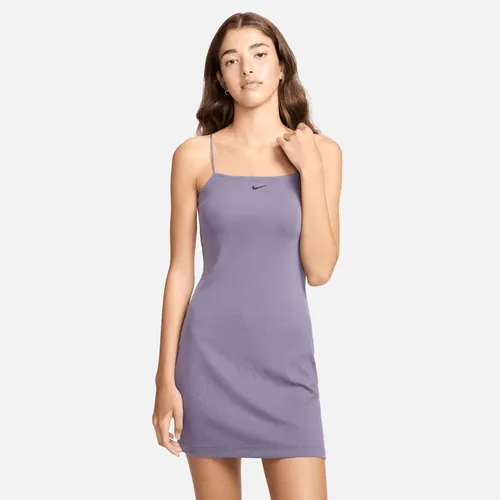 Nike Sportswear Chill Knit Women's Tight Mini-Rib Cami Dress - Purple - Polyester