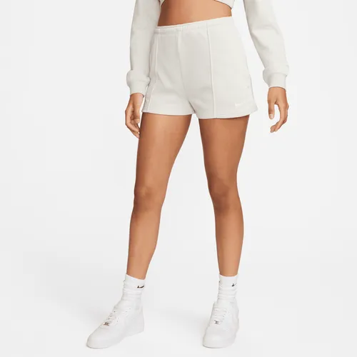 Nike Sportswear Chill Terry Women's High-Waisted Slim 5cm (approx.) French Terry Shorts - Brown - Cotton