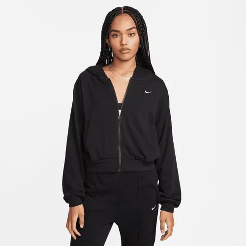 Nike Sportswear Chill Terry Women's Loose Full-Zip French Terry Hoodie - Black - Cotton