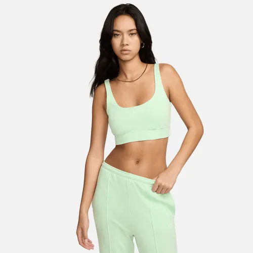Nike Sportswear Chill Terry Women's Slim French Terry Cropped Tank Top - Green - Cotton