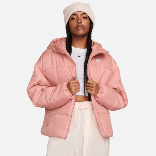 Nike Sportswear Classic Puffer Women's Therma-FIT Loose Hooded Jacket - Pink - Polyester