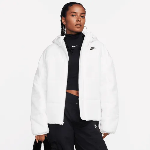 Nike Sportswear Classic Puffer Women's Therma-FIT Loose Hooded Jacket - White - Polyester