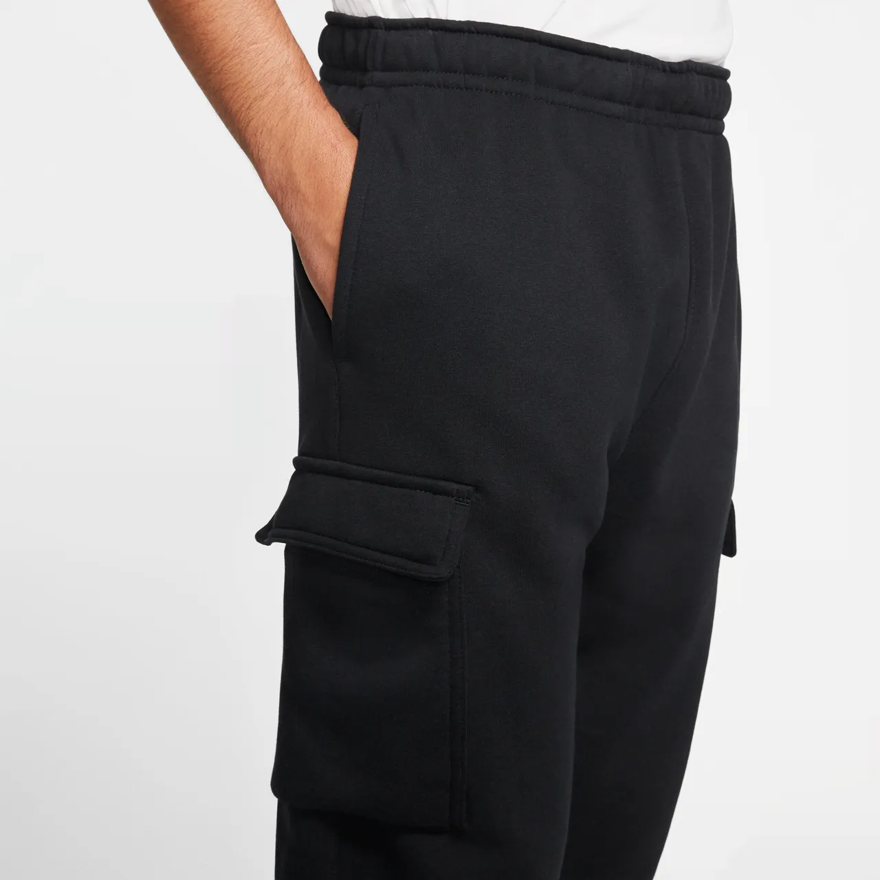 Nike Sportswear Club Fleece Men's Cargo Trousers - Black - Cotton