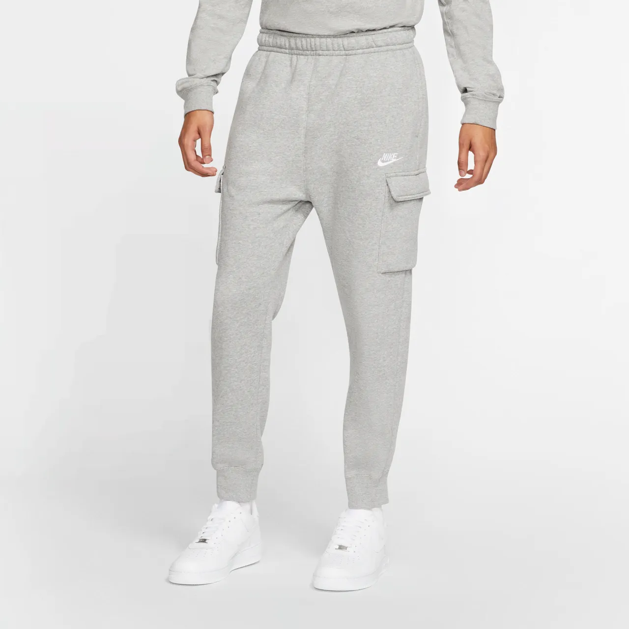 Nike Sportswear Club Fleece Men's Cargo Trousers - Grey - Cotton
