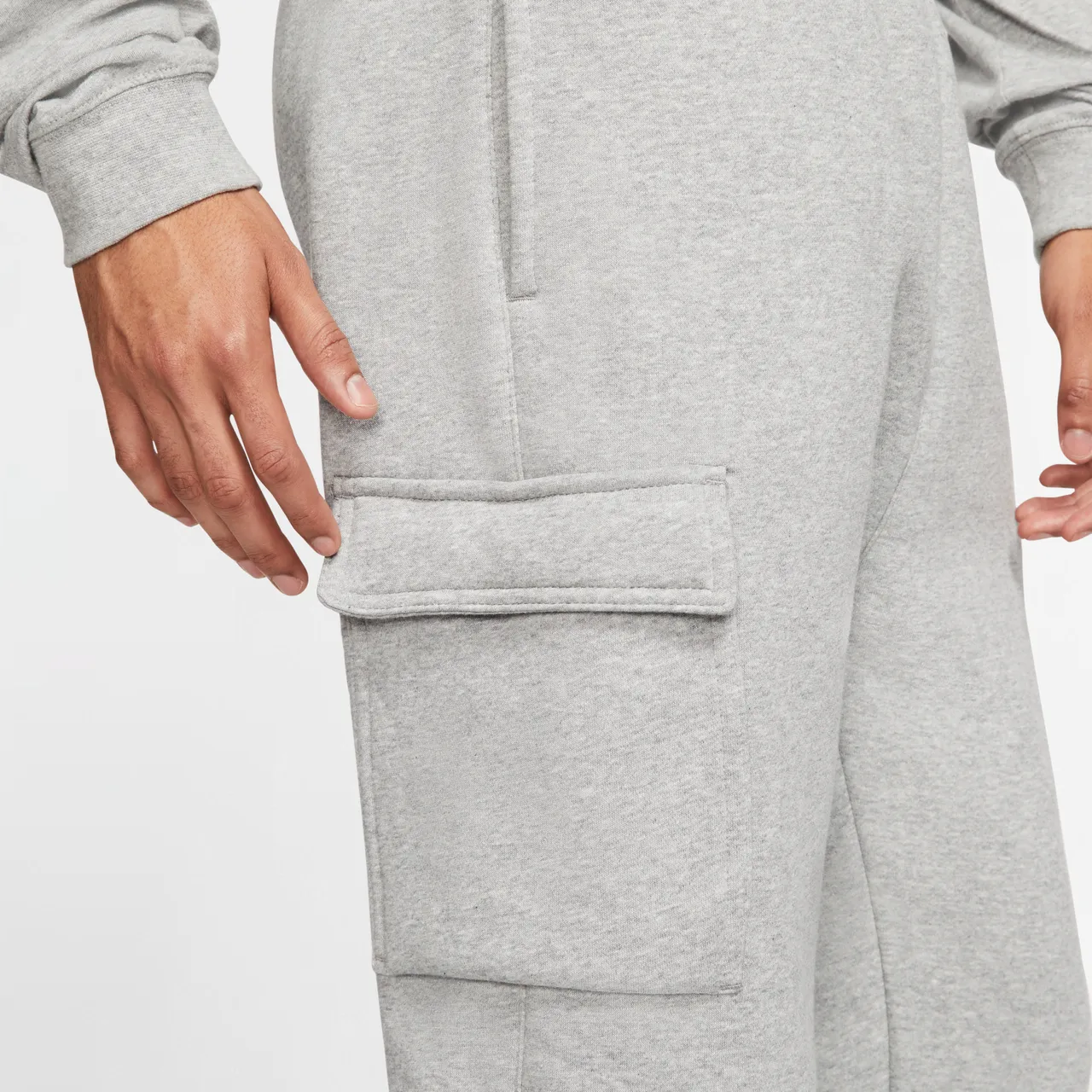 Nike Sportswear Club Fleece Men's Cargo Trousers - Grey - Cotton