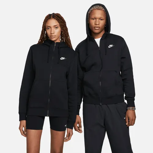 Nike Sportswear Club Fleece Men's Full-Zip Hoodie - Black - Cotton