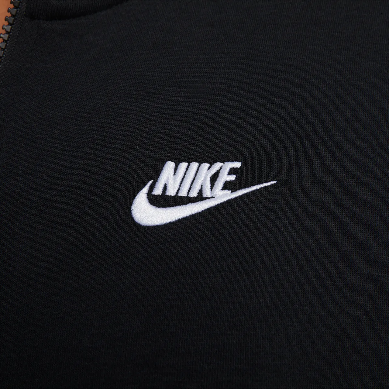 Nike Sportswear Club Fleece Men's Full-Zip Hoodie - Black - Cotton