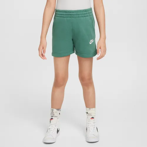 Nike Sportswear Club Fleece Older Kids' (Girls') 13cm (approx.) French Terry Shorts - Green - Cotton