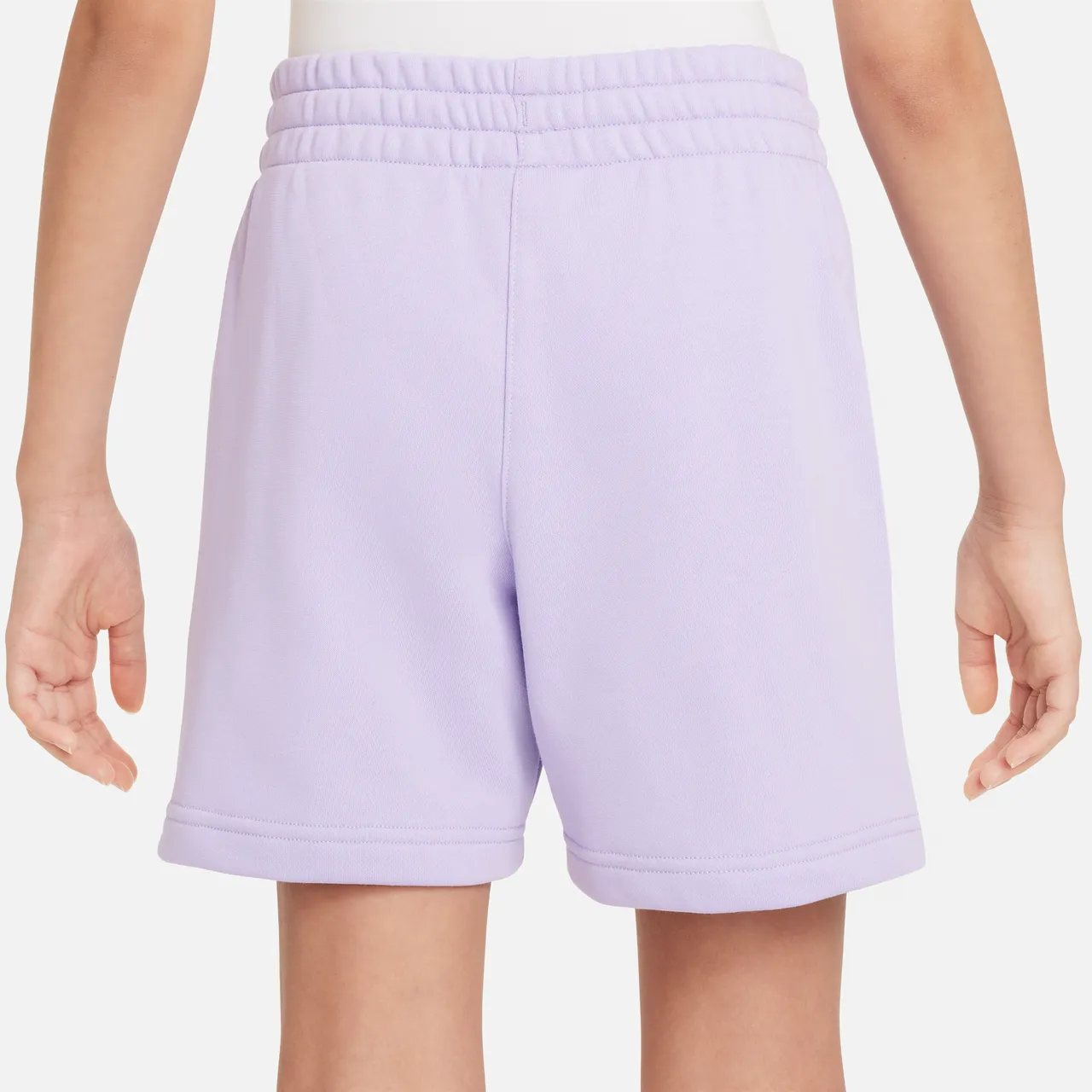 Nike Sportswear Club Fleece Older Kids' (Girls') 13cm (approx.) French Terry Shorts - Purple - Cotton