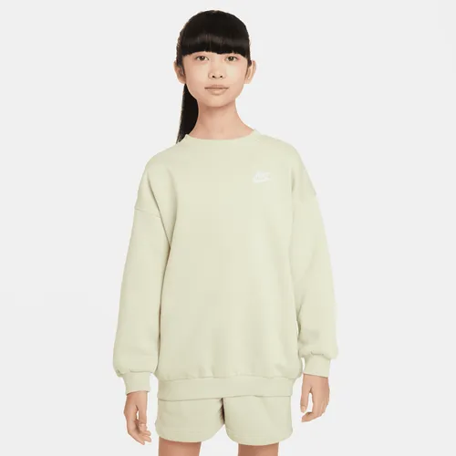 Nike Sportswear Club Fleece Older Kids' (Girls') Oversized Sweatshirt - Green - Polyester