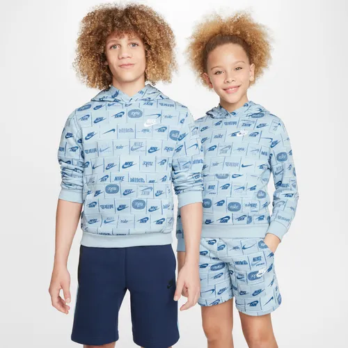 Nike Sportswear Club Fleece Older Kids' Hoodie - Blue - Polyester