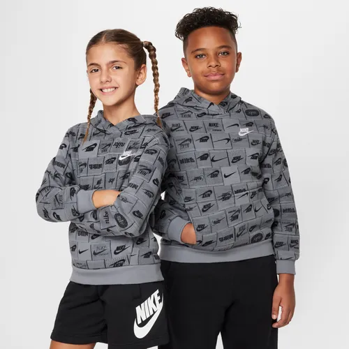 Nike Sportswear Club Fleece Older Kids' Hoodie - Grey - Polyester