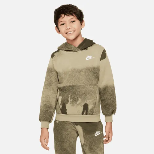 Nike Sportswear Club Fleece Older Kids' Pullover Hoodie - Green - Polyester