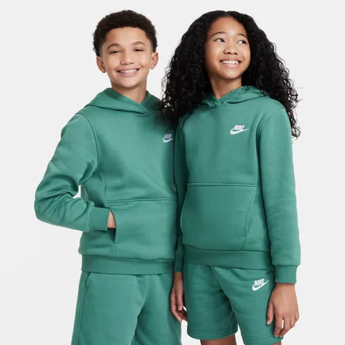 Nike Sportswear Club Fleece Older Kids' Pullover Hoodie - Green - Polyester