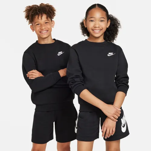 Nike Sportswear Club Fleece Older Kids' Sweatshirt - Black - Polyester