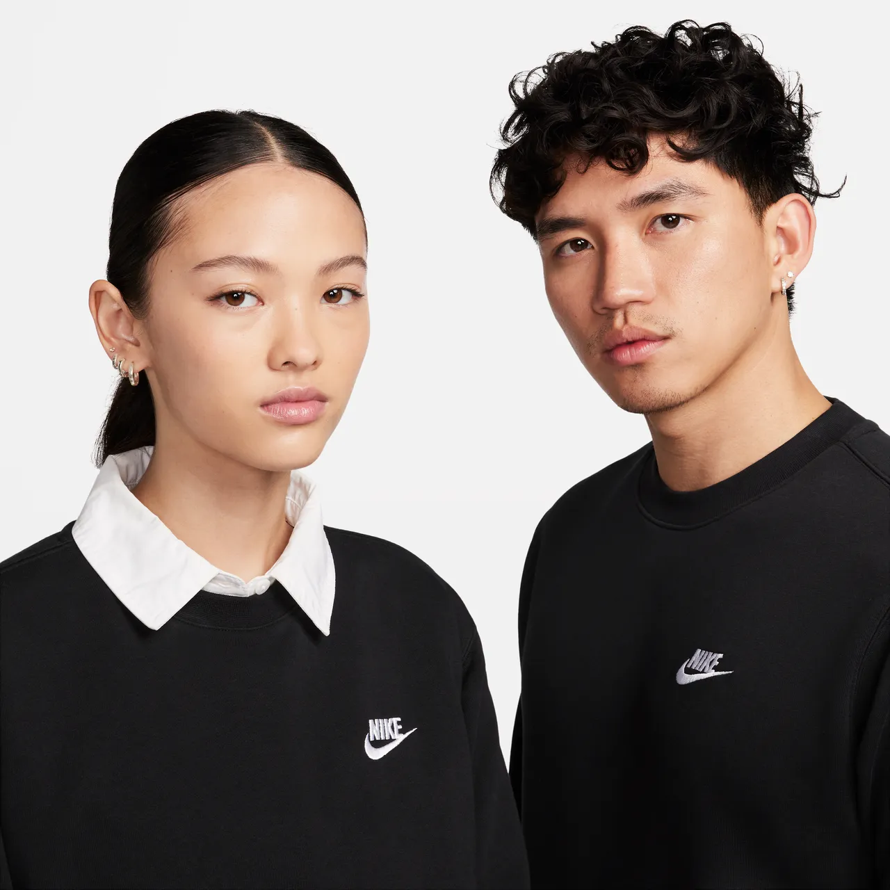 Nike Sportswear Club Men's French Terry Crew - Black - Polyester