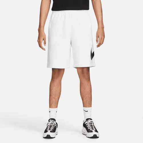 Nike Sportswear Club Men's Graphic Shorts - White - Cotton