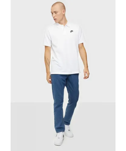 Nike Sportswear Club Mens Polo Shirt in White Cotton