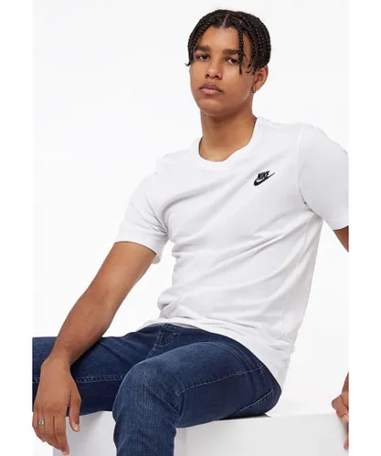 Nike Sportswear Club Mens T Shirt in White Cotton